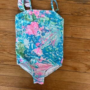 Lilly Pulitzer Girls One-Piece Swimsuit in Blue, Pink, Green
